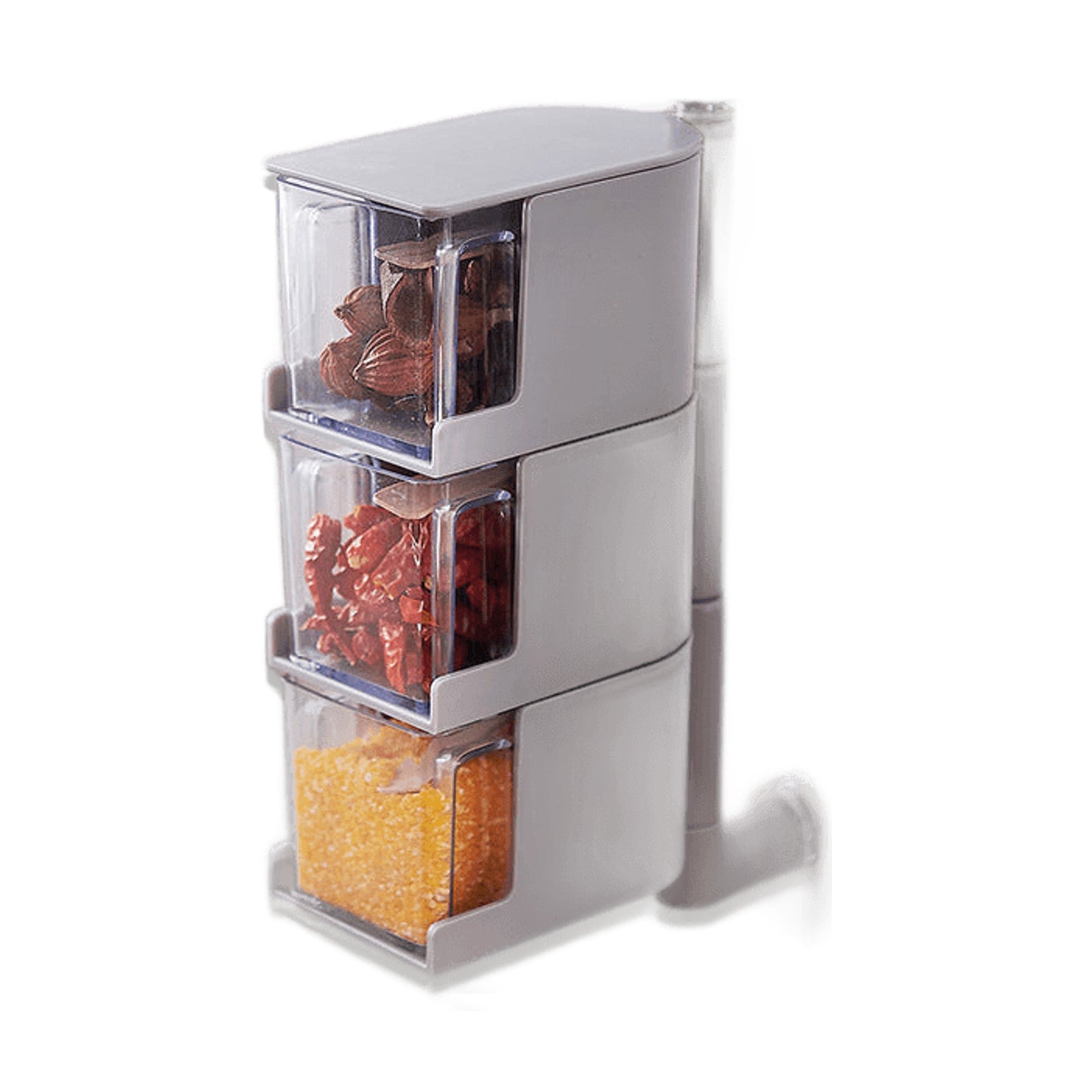 Boîte À Épices Murale Rotative Sans Percage – vue 1