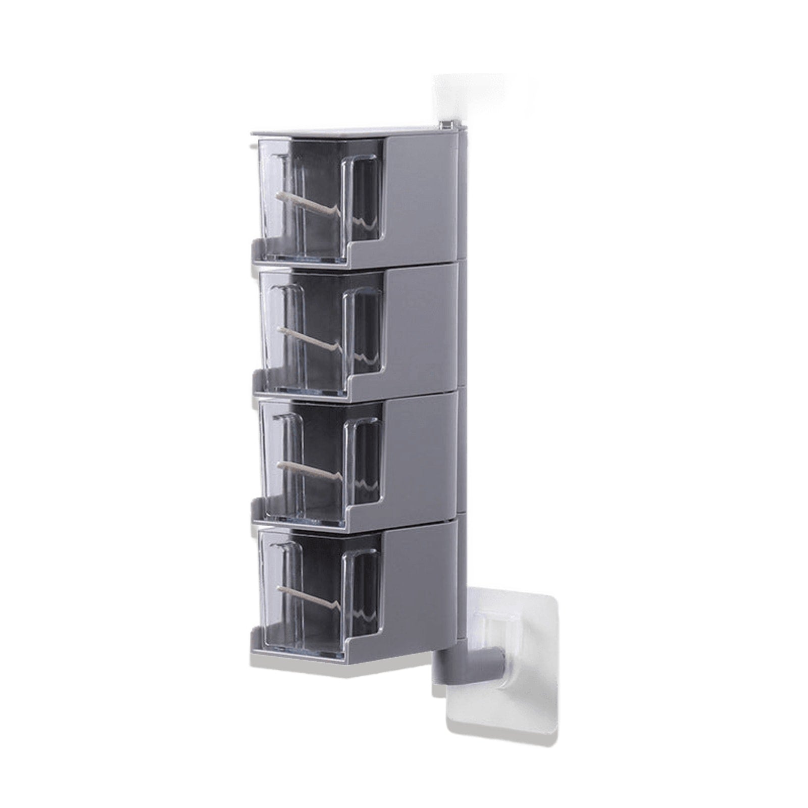 Boîte À Épices Murale Rotative Sans Percage – vue 2
