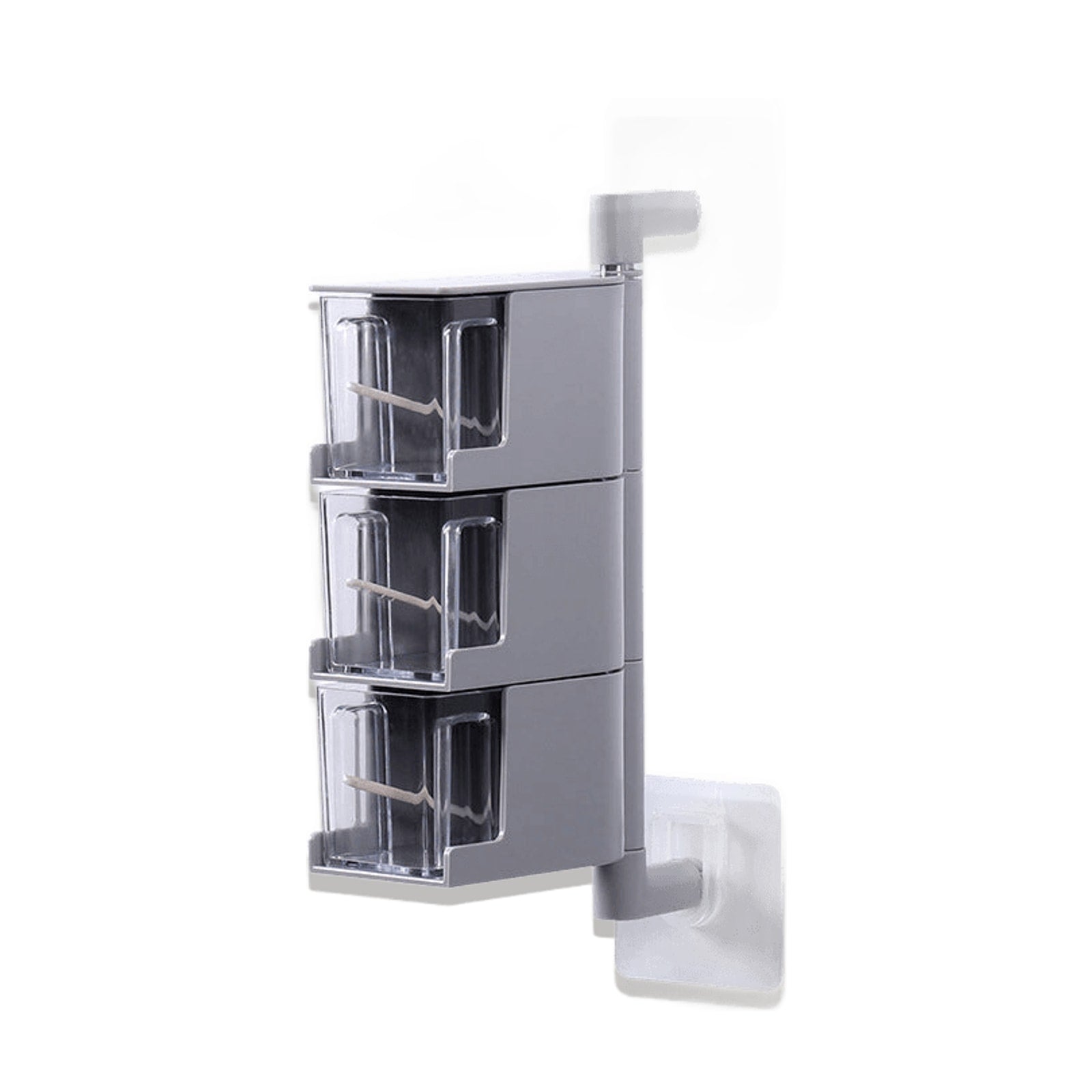Boîte À Épices Murale Rotative Sans Percage – vue 3